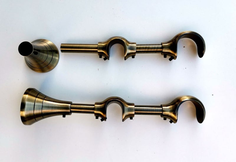 * Double Rods Curtain Pole /Rail Extendable rod 160-310cm Copper Color * Carousel 4