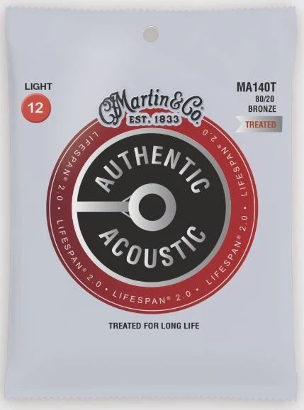 Martin - Authentic Acoustic Treated Bronze Guitar Strings - 12/54 Carousel 1