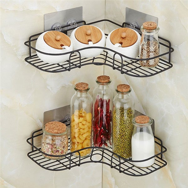 Bathroom Accessories Punch Free Corner Bathroom Shelf Bathroom Carousel 6
