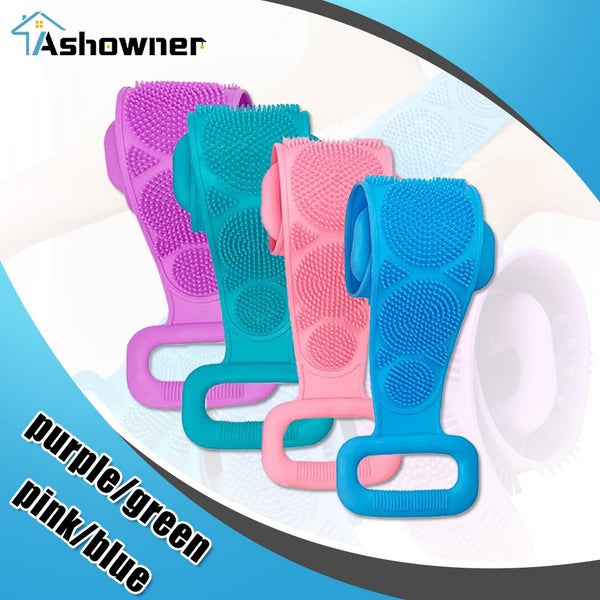 Body Sponge Silicone Brushes Bath Towels Body Scrubber Rubbing Back Carousel 2