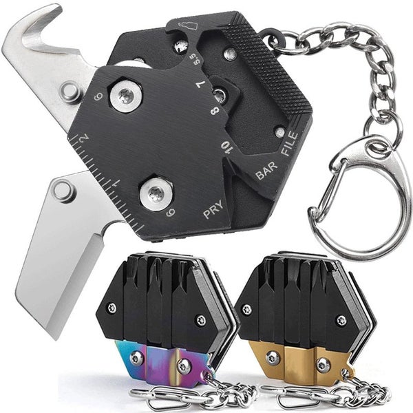 Stainless Steel Outdoor Portable Multitool Pliers Knife Keychain Carousel 7