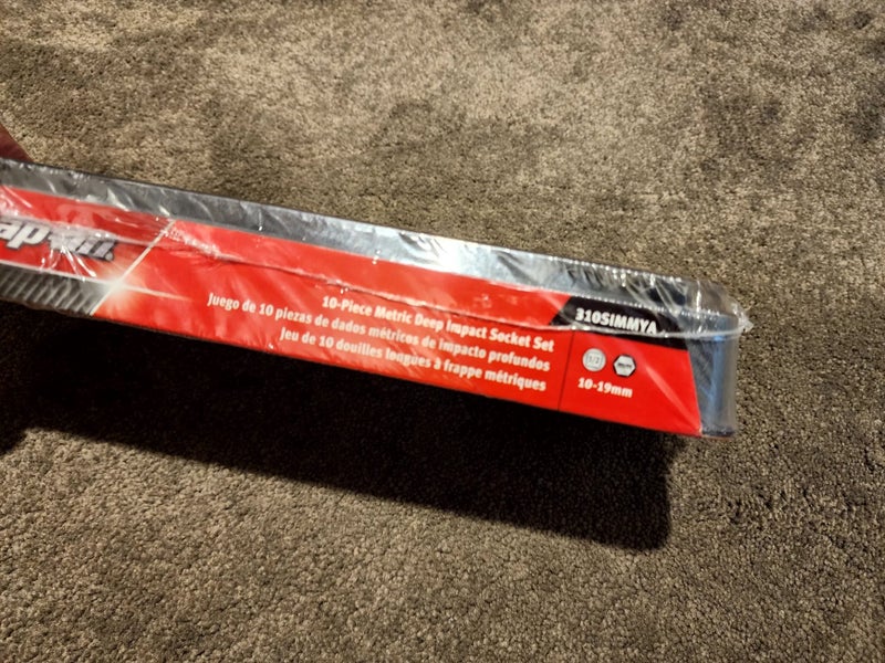 Snap-on 310SIMMYA 10 pc 1/2" Drive 6-Pt Metric Deep Impact Socket Set (10-19 mm) Carousel 5
