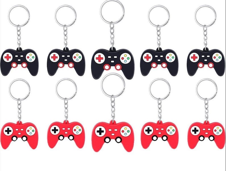 16 Pieces Video Game Controller Keychains Game Controller Handle Key Ring Pendan Carousel 1