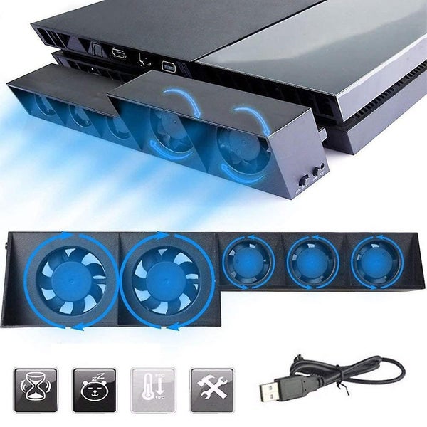 Ps4 Cooling Fan, Usb External Cooler 5 Fan Turbo Temperature Control Cooling Fan Carousel 1