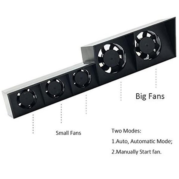 Ps4 Cooling Fan, Usb External Cooler 5 Fan Turbo Temperature Control Cooling Fan Carousel 5