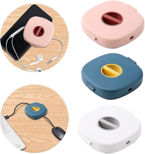 3pcs Cable Management Retractable Cord Organizer: 2-in-1 Cord Management Case Mo Carousel 1
