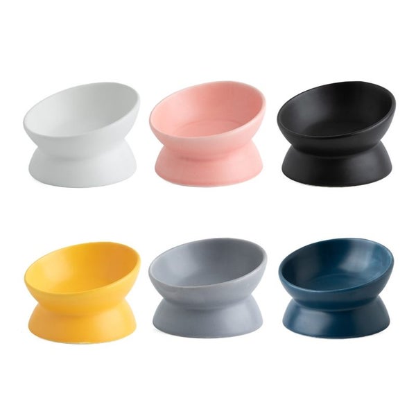 Elevated Cat Bowls Small Dog 15 Tilted Raised Food Feeding Dish Carousel 2