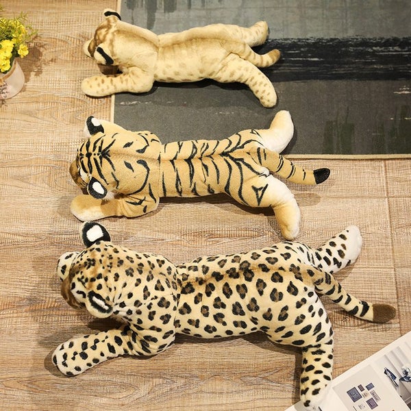39/48/58cm Lovely Lion Tiger Leopard Plush Toys Cute Simulation Dolls Carousel 7