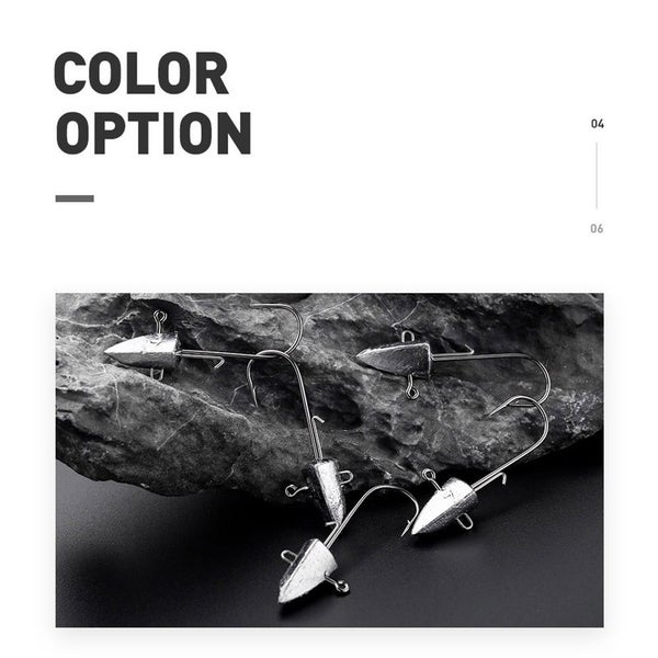 8pcs Dart Jighead Fishhooks 5g 7g Fishing Lure Hook Soft Lure Jig Carousel 6