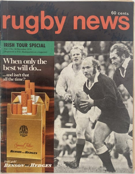 OLD MAGAZINE: Rugby News - Vol. 5, No. 30, December 1974 - Irish Tour Special Carousel 1