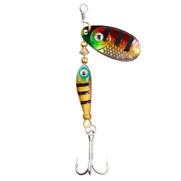 Rotating Spinner Fishing Lure 7cm 9g Metal Spoon Hard Bait Treble Carousel 1