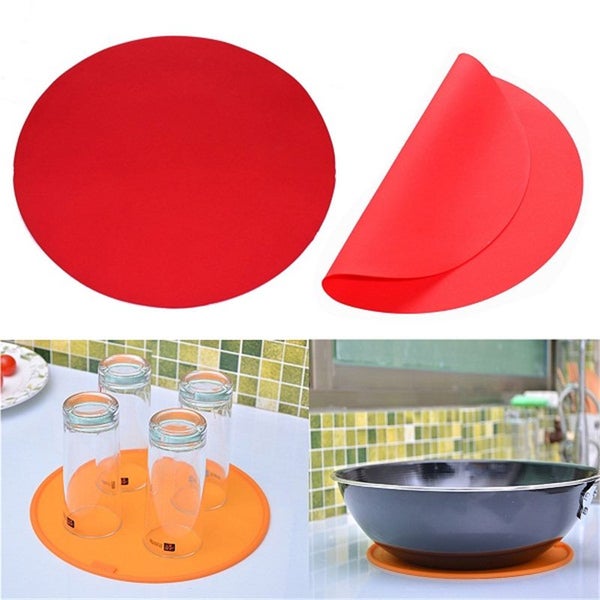 Aomily Round Silicone Baking Mat 30cm Oven Cookie Pizza Sheet Carousel 6