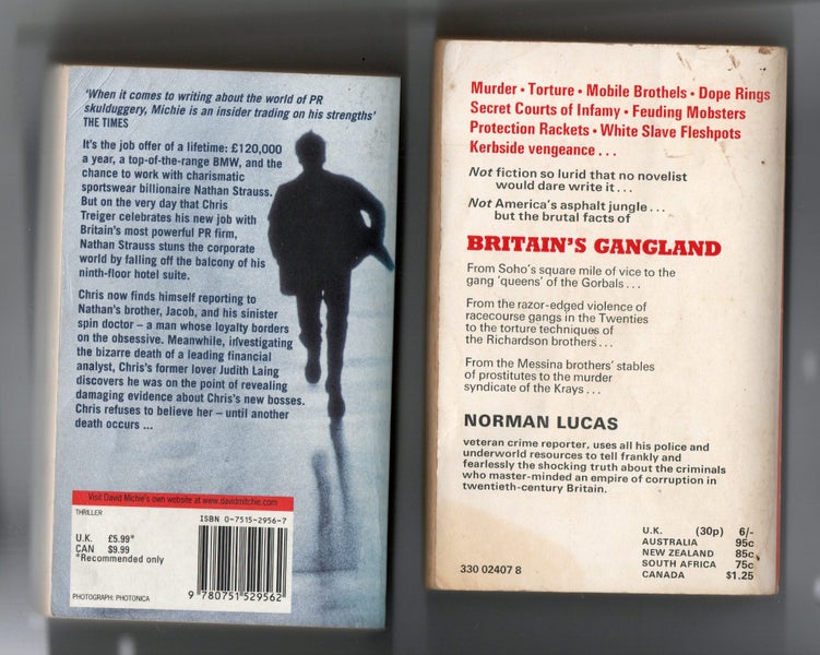 TWO BOOKS - Britain's Gangland & Conflict of Interest. Carousel 2