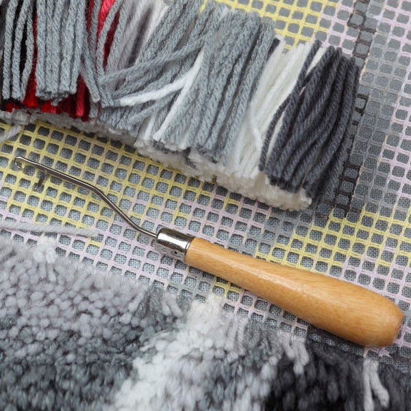 9pcs Bent Latch Hook Crochet Needle Braiding Hair Carpet Making Tools Carousel 12