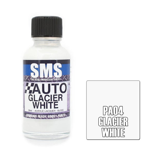 Airbrush Paint 30Ml Auto Colour Glacier White Scale Modellers Supply Carousel 1