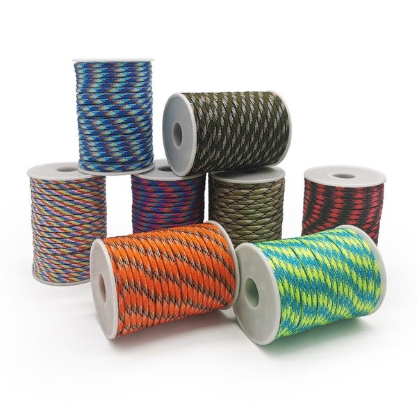 250 Colors Paracord 550 Rope Type III 7 Stand 100FT 50FT Paracord Carousel 2