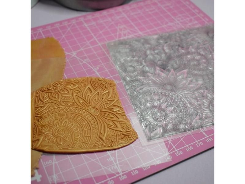 Mandala Texture Polymer Clay Stamp Sheets For DIY Clay Jewelry Earring Carousel 1