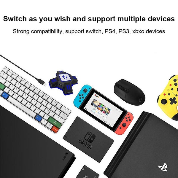 Gamepad To Keyboard And Mouse Converter Adapter Boxes Cable Cord For Nintendo Sw Carousel 2