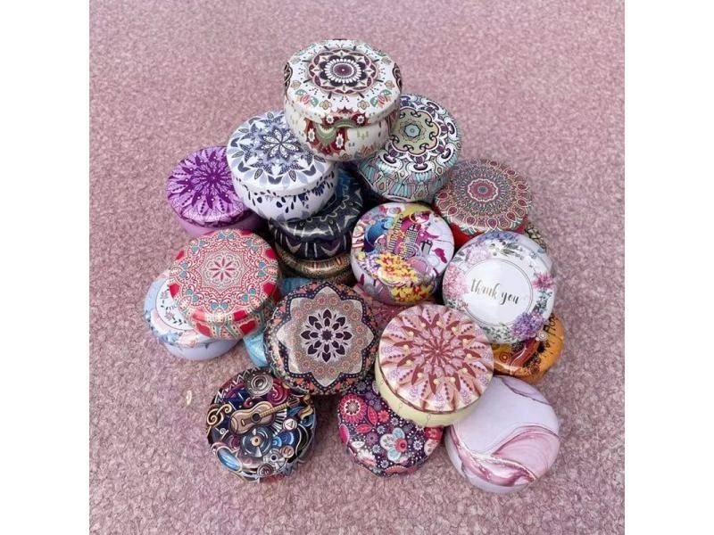 4 Pcs/Lot Vintage Metal Candle Jar With Lid 2.2OZ Handmade Candles Making Carousel 2