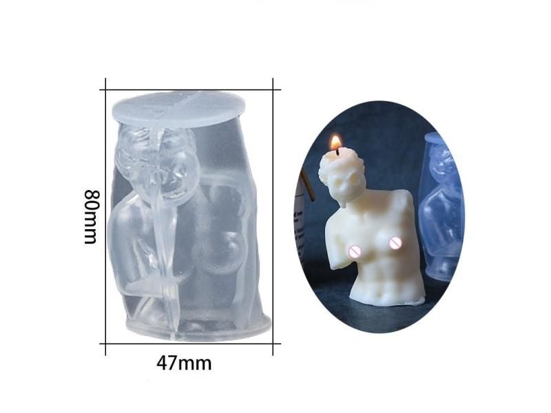 Nordic David Silicone Human Candle Mould Art Body Plaster Resin Chocolate Ice Carousel 1