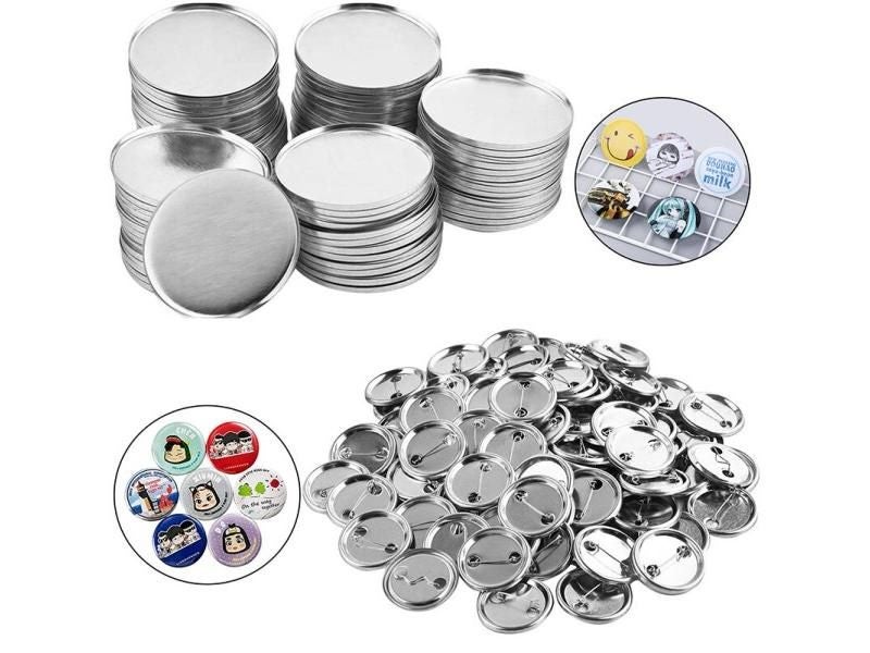 100pcs Button Pins 25 32 37 44 58MM With Puch Press Machine Carousel 1