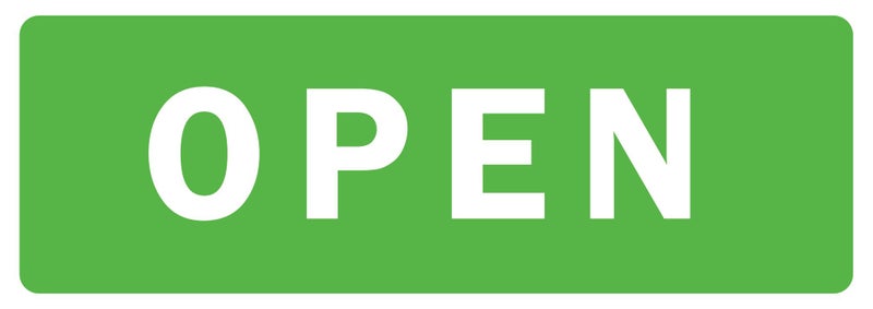 Sign Safety Open/Closed Double-sided 340x120mm Carousel 1