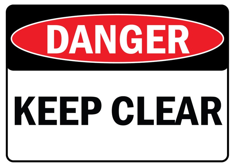 Sign Safety Danger Keep Clear 340x240mm Carousel 1