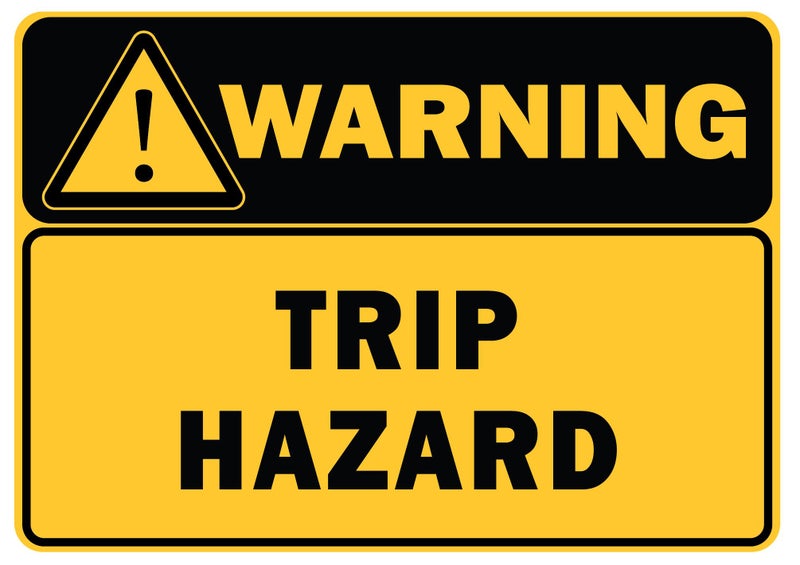 Sign Safety Warning Trip Hazard 340x240mm Carousel 1