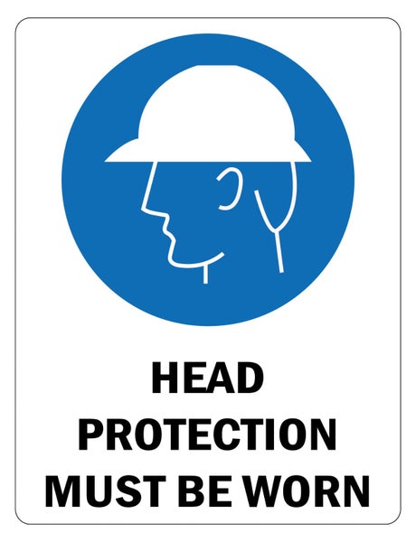 Sign Safety Head Protection Must Be Worn 230x300mm Carousel 1