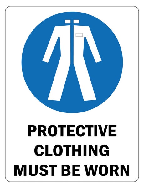 Sign Safety Protective Cloth Must Be Worn 230x300mm Carousel 1