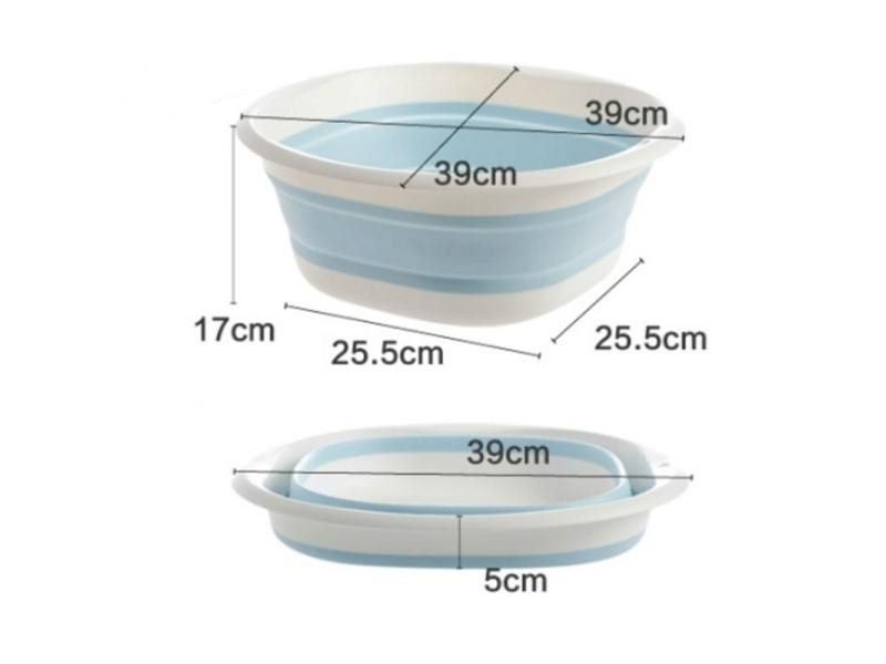 Plastic Folding Basins Portable Wash Basins Folding Laundry Tub Bathroom Carousel 1