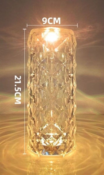 Rose Crystal Lamp with Touch and Remote Control, Big Size Carousel 10
