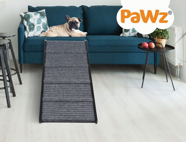 Pawz Dog Ramp Adjustable Height Stair For Bed Sofa Cat Dogs Folding Portable Carousel 10