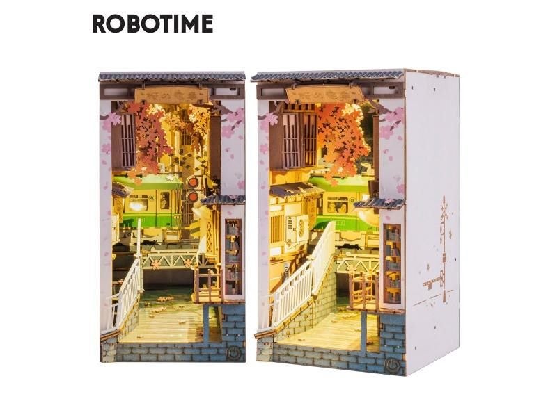 Robotime Rolife Book Nooks Series Stories In Books 4 Kinds DIY Wooden Miniature Carousel 2