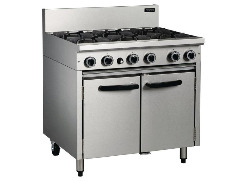 Commercial 6 Burner 900mm LPG Gas Stove & Static Oven Carousel 1