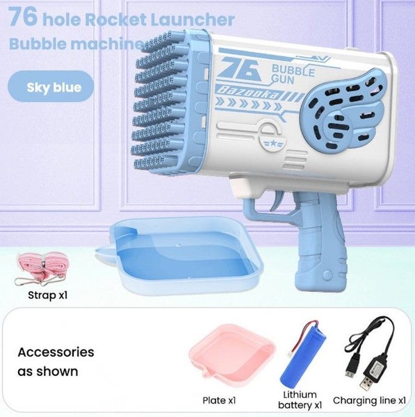 Bubble Gun with 76 Holes Carousel 1