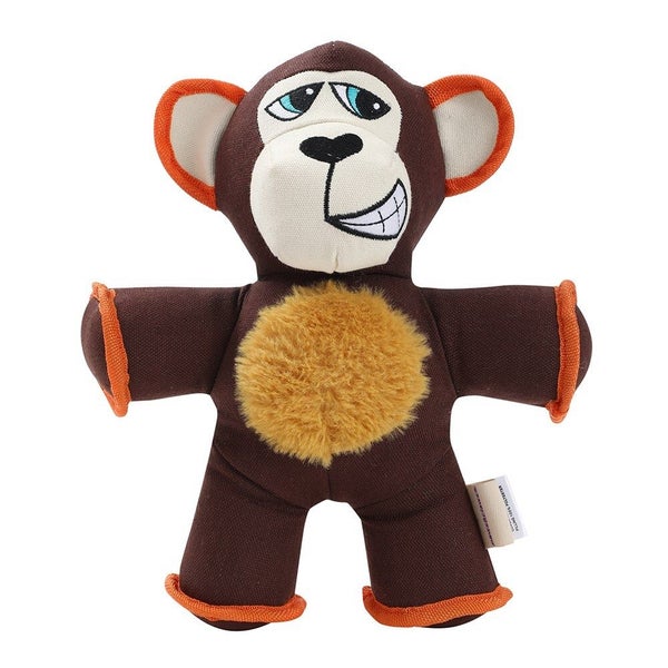 Paws & Claws 32cm Super Tuff Buddies Oxford Pet Playing Toy Monkey w Squeaker Carousel 2