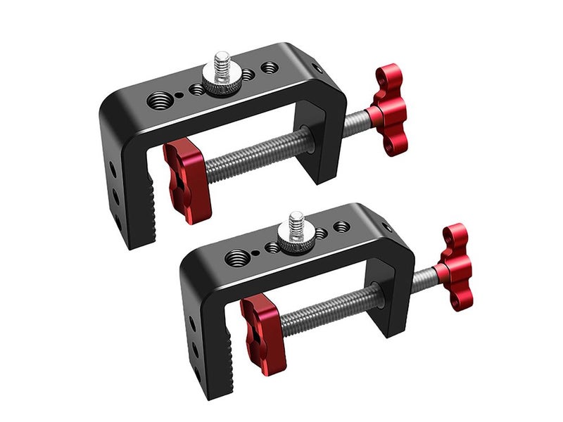 Lanxire C Clamp Heavy Duty with Standard 1/4" and 3/8" Female Screw Thread Holes Carousel 1