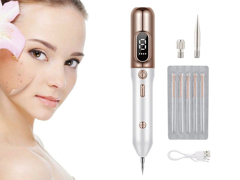 Electric Plasma Freckle Removal Pen Face Skin Dark Spot Removal Device Champagne Carousel 1