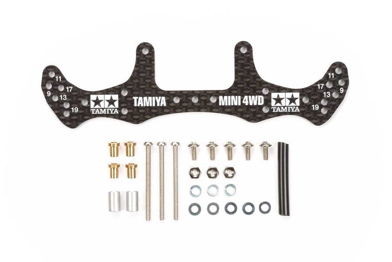 Tamiya 1/32 Mini 4WD HG Parts 1.5mm Rear Carbon Wide Stay Plate Set GP499 Carousel 1