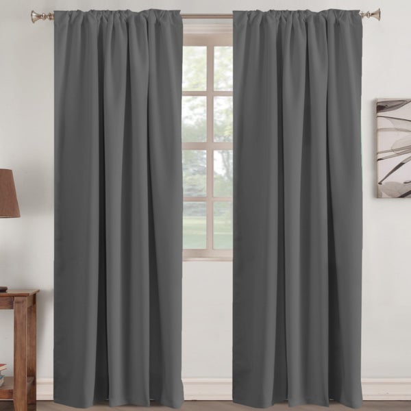 New curtains readymade Blockout Charcoal 213CM Drop Carousel 2