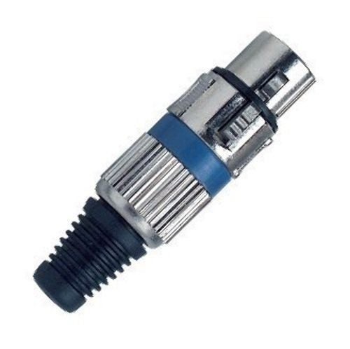 XLR3FVPROBL :: XLR Connector 3 Pin Cord Plug FEMALE BLUE Carousel 1