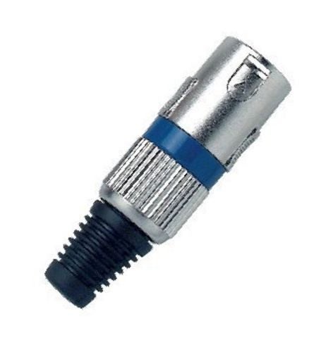 XLR3MVPROBL :: XLR Connector 3 Pin Cord Plug MALE BLUE Carousel 1