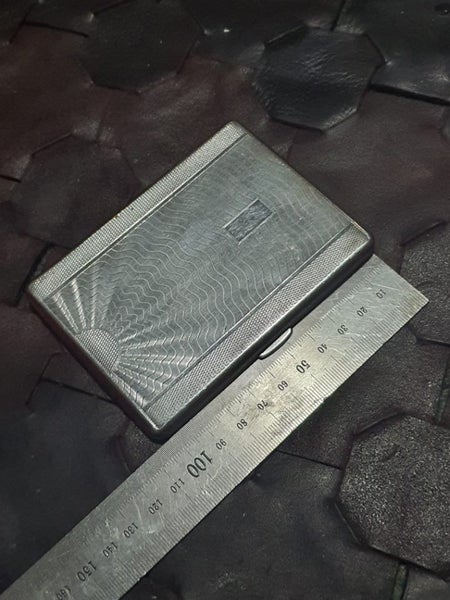 Vintage EMU BRAND Silverplate Cigarette Tin ENGLAND Carousel 6