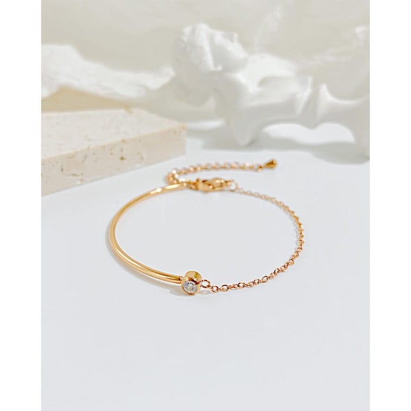 Rose Gold Plated Stainless Steel Bracelet CZ Exquisite Bracelet Carousel 2