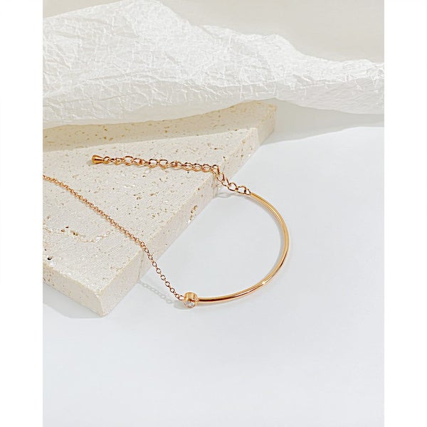 Rose Gold Plated Stainless Steel Bracelet CZ Exquisite Bracelet Carousel 4