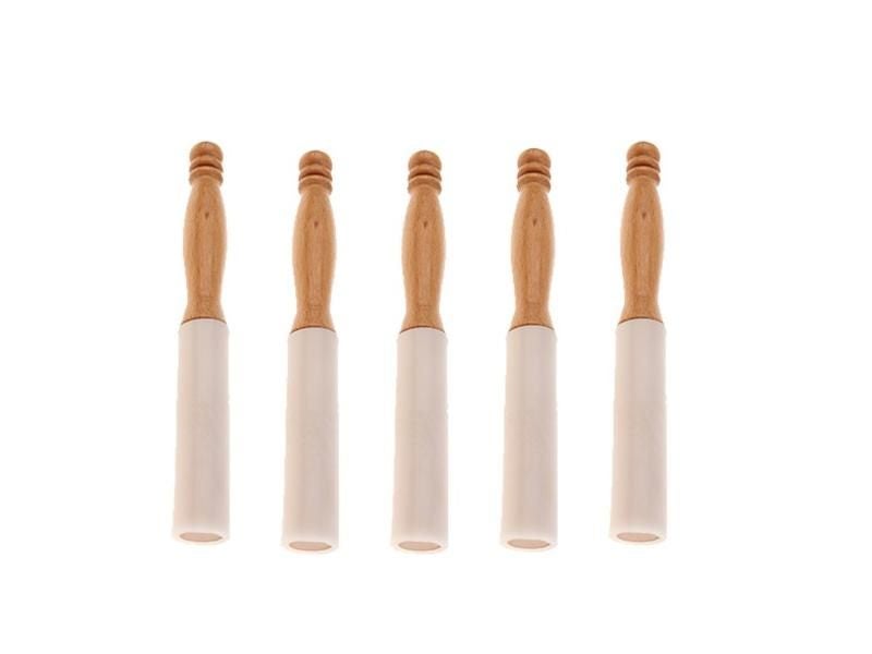 Pack Of 5 Wood Handle Mallets Rubber S Crystal Singing Bowl Sticks Musical Carousel 1
