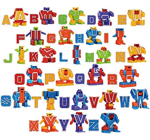 JOYIN Alphabet Robots Toys for Kids, ABC Learning Transformers Toys, Alphabots, Carousel 1