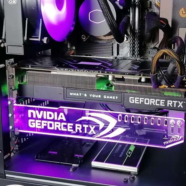 Customized Video Card Support 5V 3pin ARGB 12V 4pin RGB Graphics Card Carousel 1