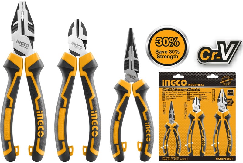 3PCS PLIER SET INGCO Carousel 1